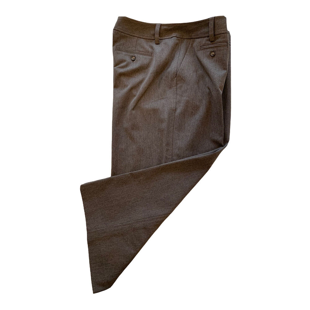 Size 10 Talbots Stretch Crop Womens‎ Gray Wide Leg Pants 20" Inseam